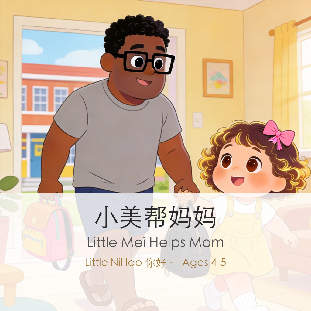 Little Mei Helps Mom — Chinese picture book for kids ages 4-5